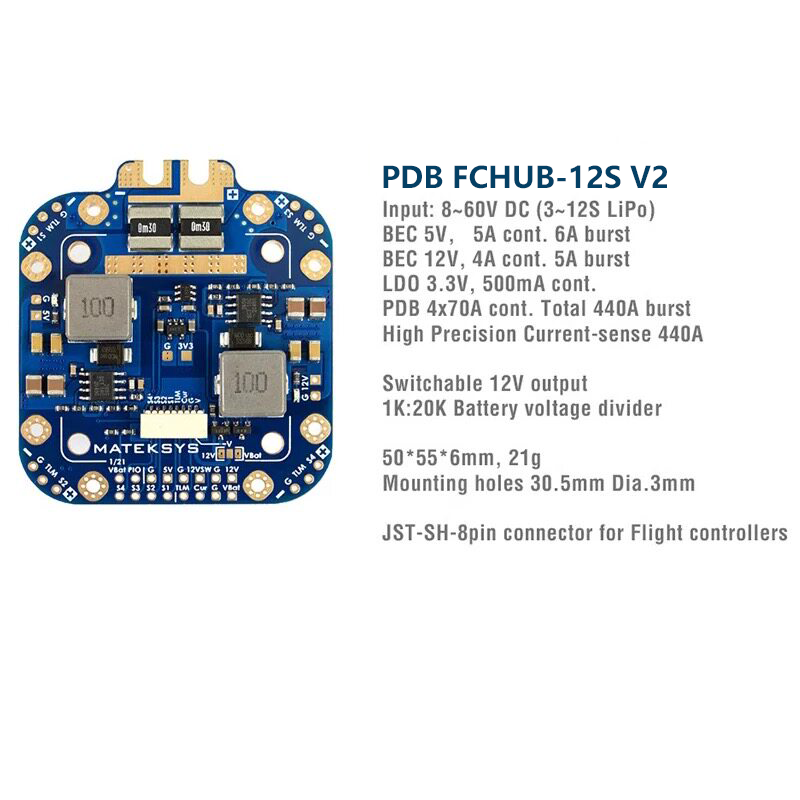 Matek System XCLASS PDB FCHUB- - đánh giá và giá Drone Camera Thermal