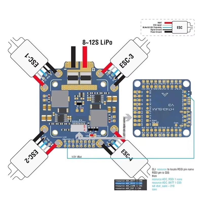 Matek System XCLASS PDB FCHUB- - đánh giá và giá Drone Camera Thermal